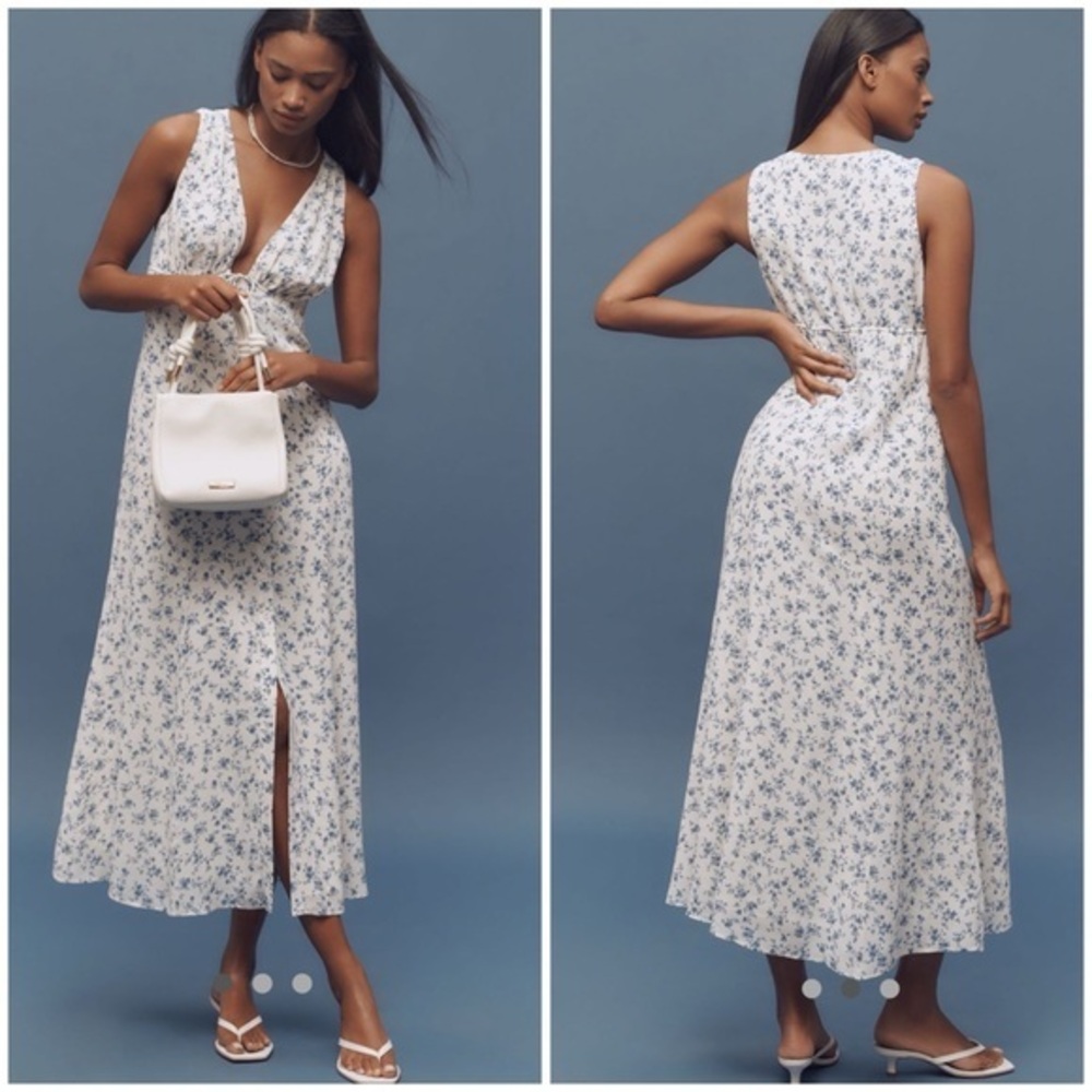Reformation Blue and White Floral Maxi Dress